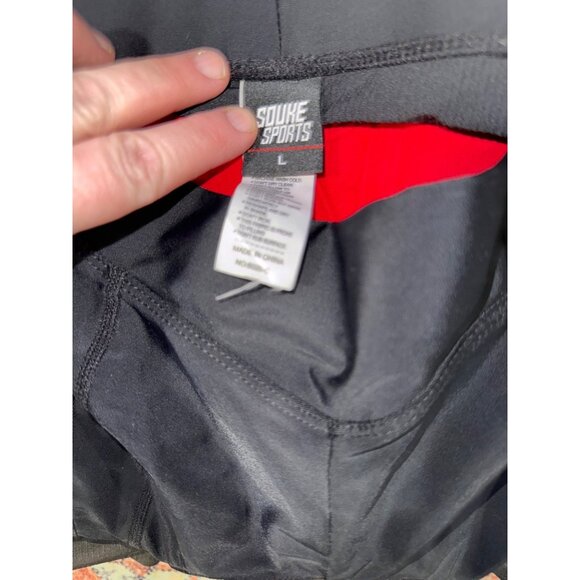 Souke Sports Mens Padded Cycling Shorts L Black/Red Breathable Quick-Dry Spandex - Picture 5 of 7